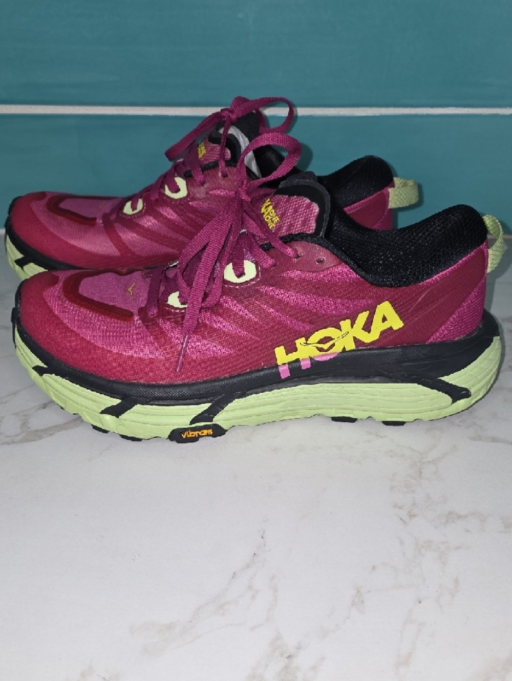 Hoka Women's FESTIVAL FUCHSIA Trail Running Shoes Size 8 - Picture 5 of 11
